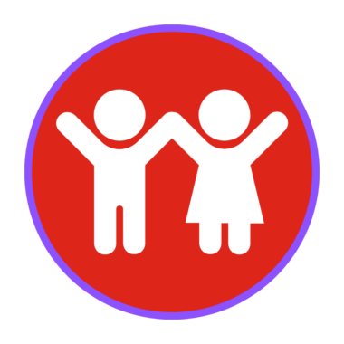 An icon representing two young children An icon representing two young children