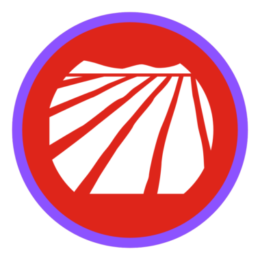 An icon of ploughed fields and hills to represent rural communities An icon of ploughed fields and hills to represent rural communities