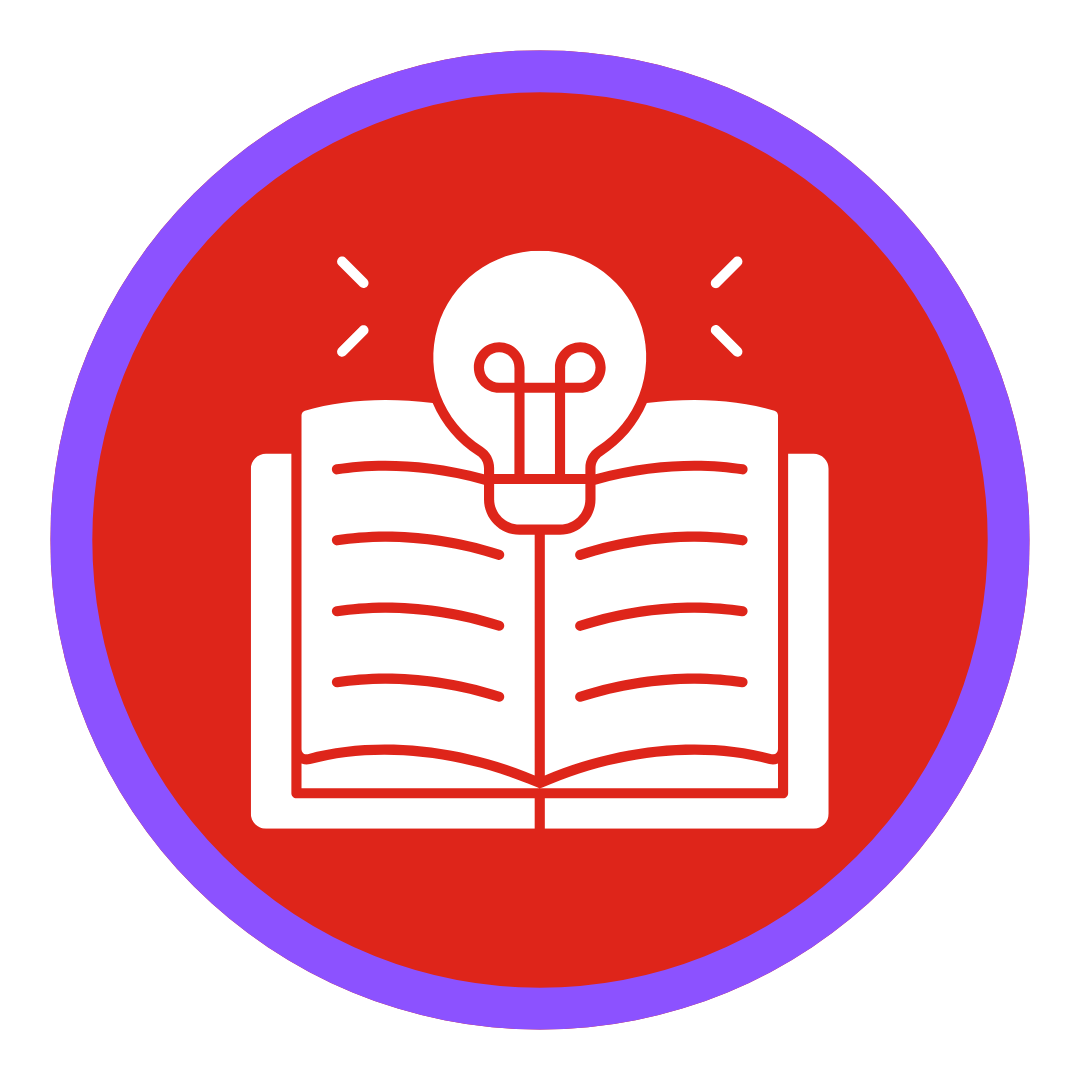 An icon showing a book with a lightbulb An icon showing a book with a lightbulb