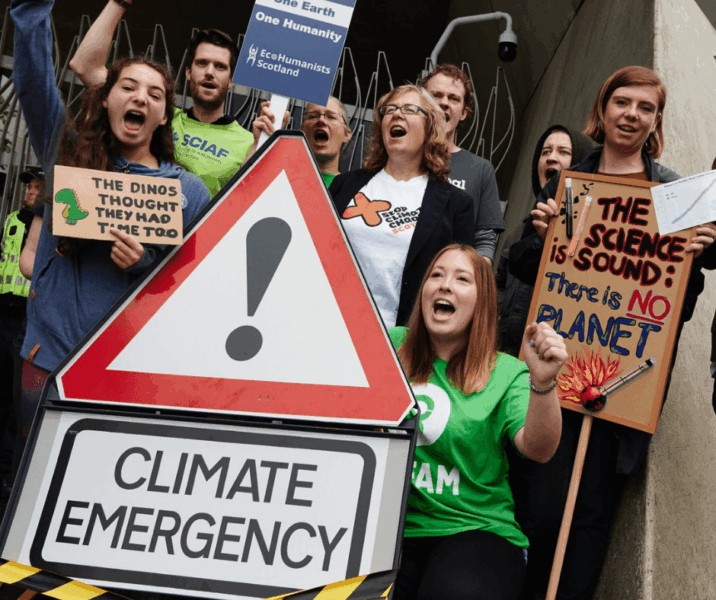 SCCS Climate Emergency protest at Scottish Parliament